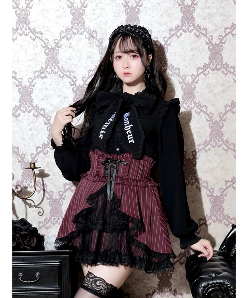 NOEMIE(ノエミー)の「ゴシックシフォンフリルボウタイブラウス(シャツ/ブラウス・レディース・オフホワイト/B/ブラック・M)」の2枚目の写真