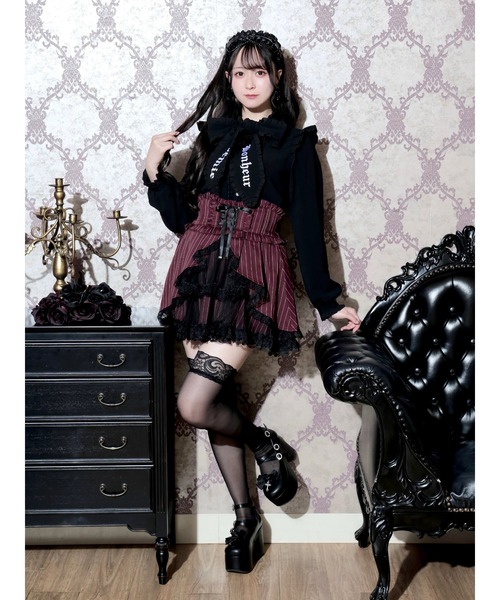 NOEMIE(ノエミー)の「ゴシックシフォンフリルボウタイブラウス(シャツ/ブラウス・レディース・オフホワイト/B/ブラック・M)」の7枚目の写真