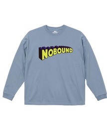 NOBOUND(ノーバウンド) 長袖Tシャツ 3Dロゴ プリント ボックスシルエット トップス カットソー レディース ユニセックス ストリート