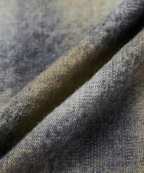 SEAGREEN(シーグリーン)の「SEAGREEN(シーグリーン) BOILED WOOL COTTON SHIRT ボイルドウールコットンシャツ(シャツ/ブラウス・メンズ・ブラウン/チャコールグレー・3/4/2)」の7枚目の写真