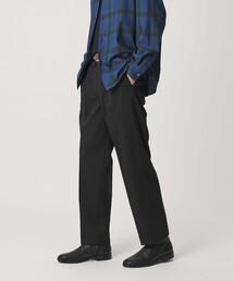 ウールブレンド 1プリーツ テーパード スラックス NO.9 ウォッシャブル