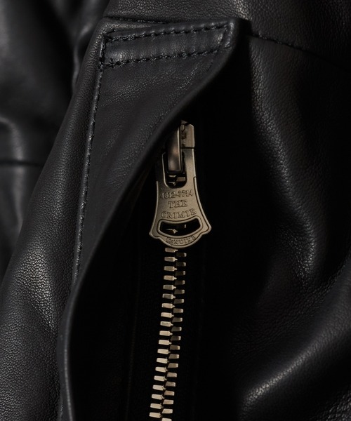 CRIMIE(クライミー)の「2WAY CONVERTIBLE CONCHO SHEEP LEATHER DOWN JACKET(ダウンジャケット/コート・メンズ・ブラック・XXL/XL/L/M/S)」の6枚目の写真