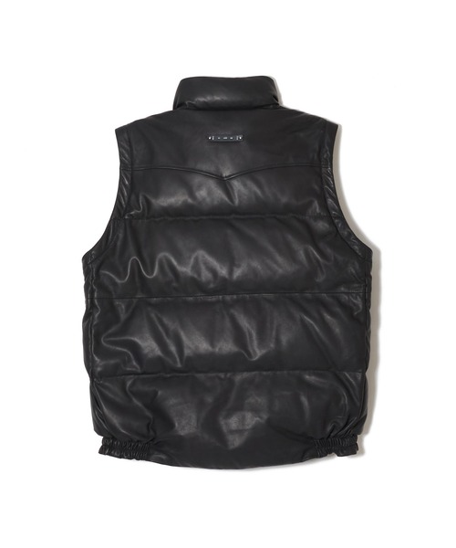 CRIMIE(クライミー)の「2WAY CONVERTIBLE CONCHO SHEEP LEATHER DOWN JACKET(ダウンジャケット/コート・メンズ・ブラック・XXL/XL/L/M/S)」の10枚目の写真