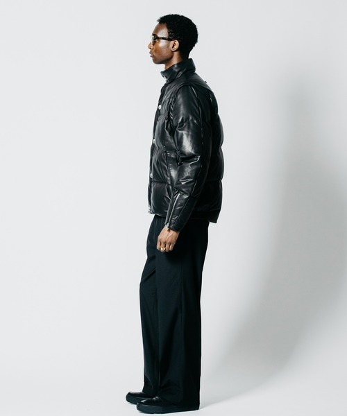 CRIMIE(クライミー)の「2WAY CONVERTIBLE CONCHO SHEEP LEATHER DOWN JACKET(ダウンジャケット/コート・メンズ・ブラック・XXL/XL/L/M/S)」の13枚目の写真