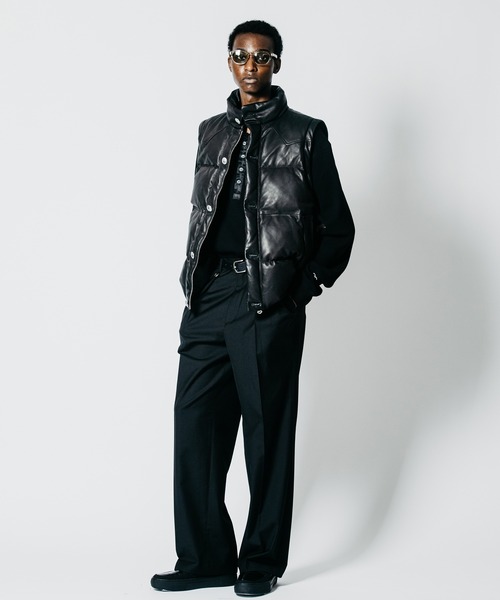CRIMIE(クライミー)の「2WAY CONVERTIBLE CONCHO SHEEP LEATHER DOWN JACKET(ダウンジャケット/コート・メンズ・ブラック・XXL/XL/L/M/S)」の17枚目の写真