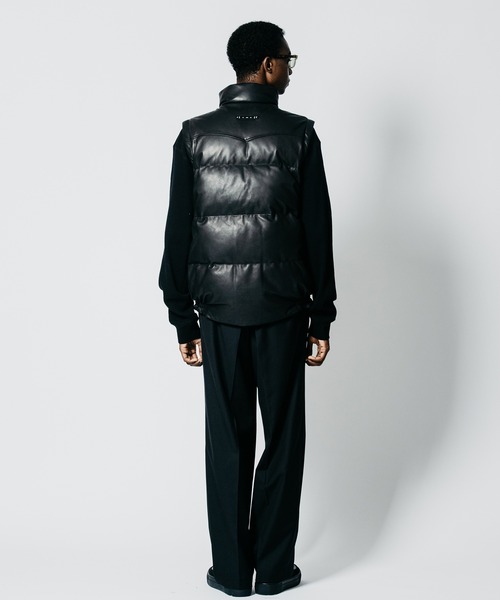 CRIMIE(クライミー)の「2WAY CONVERTIBLE CONCHO SHEEP LEATHER DOWN JACKET(ダウンジャケット/コート・メンズ・ブラック・XXL/XL/L/M/S)」の18枚目の写真