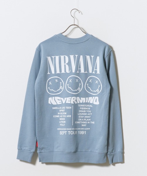 ROCK-OFF（ロックオフ）の「NIRVANA / ニルヴァーナ Nevermind Tour 1991 リリース35周年記念 ツアーアイテム プリント プルオーバースウェット クルーネック バンド ストリート 2026年秋冬 秋服 冬服（スウェット・メンズ・グレー・M/L/XL）」の9枚目の写真