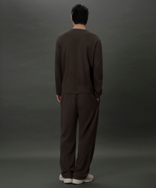 MUSINSA STANDARD（ムシンサスタンダード）の「[リカバリー] 長袖パンツセット [ブラウン]（Tシャツ/カットソー・レディース・その他・MEDIUM/LARGE/X-LARGE/2XL）」の3枚目の写真
