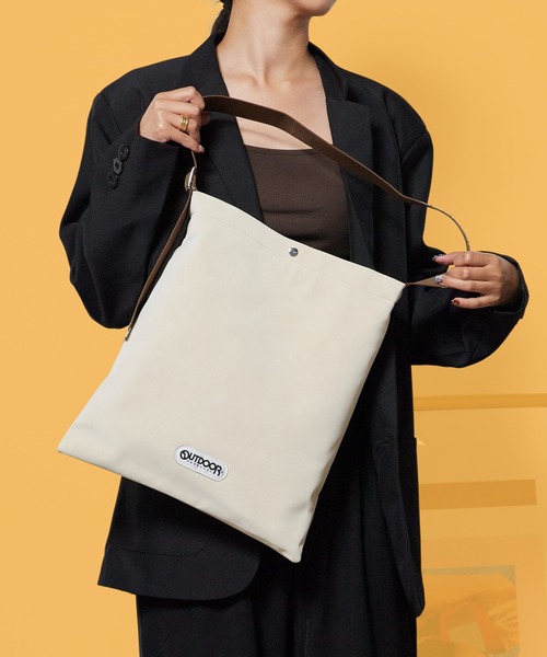OUTDOOR PRODUCTS(アウトドアプロダクツ)の「OUTDOOR PRODUCTS/アウトドアプロダクツ Jacquard Tape Tote トートバック ジャガード ユニセックス ベーシック カジュアル アウトドア 2026秋冬(トートバッグ・メンズ・ブラック/ブラウン/アイボリー・FREE)」の2枚目の写真