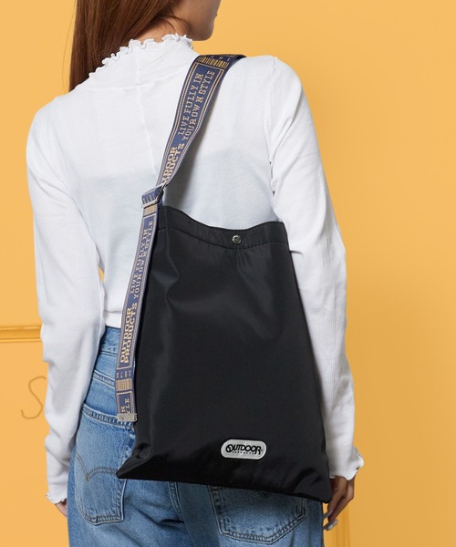 OUTDOOR PRODUCTS(アウトドアプロダクツ)の「OUTDOOR PRODUCTS/アウトドアプロダクツ Jacquard Tape Tote トートバック ジャガード ユニセックス ベーシック カジュアル アウトドア 2026秋冬(トートバッグ・メンズ・ブラック/ブラウン/アイボリー・FREE)」の3枚目の写真
