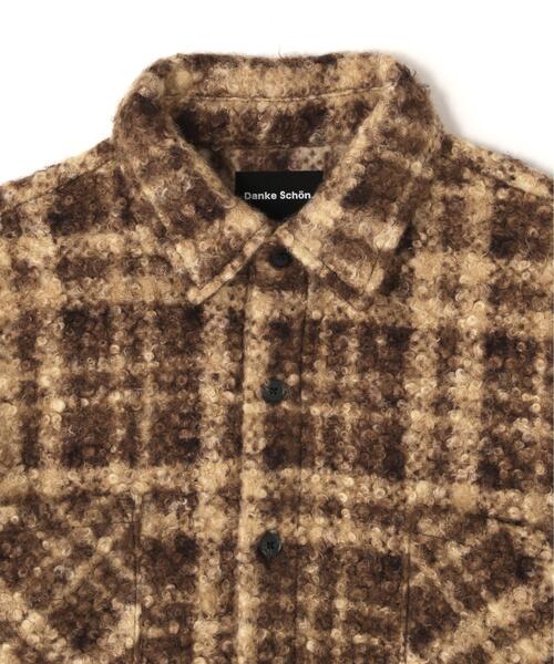 DANKE SCHON(ダンケシェーン)の「【WEB&DEPOT限定】DankeSchon/ダンケシェーン/BOUCLE SHIRTS(シャツ/ブラウス・メンズ・ブラック/ブラウン/パープル系・L/M)」の6枚目の写真