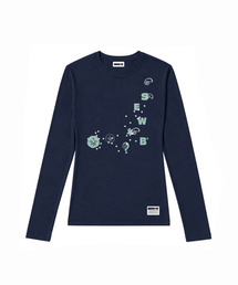 セミクロップド ミントB 長袖Tシャツ [ネイビー]