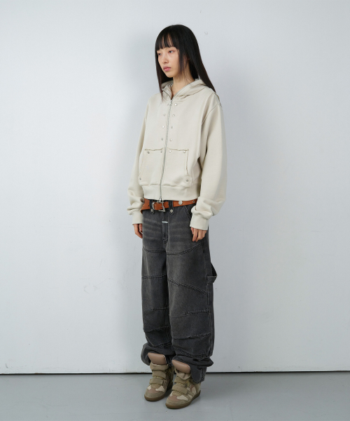 THEVINYLHOUSE(ザバイニルハウス)の「ROUND DOUBLE KNEE DENIM PANTS BLACK(デニムパンツ・レディース・その他・SMALL/MEDIUM/LARGE)」の5枚目の写真