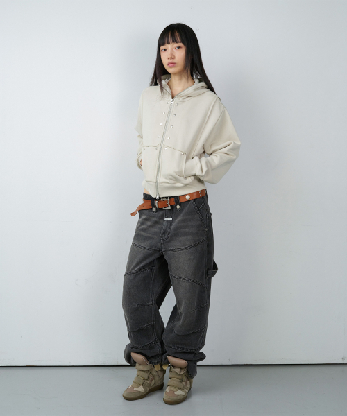 THEVINYLHOUSE(ザバイニルハウス)の「ROUND DOUBLE KNEE DENIM PANTS BLACK(デニムパンツ・レディース・その他・SMALL/MEDIUM/LARGE)」の7枚目の写真