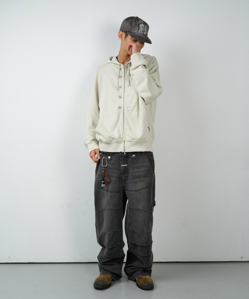 THEVINYLHOUSE(ザバイニルハウス)の「ROUND DOUBLE KNEE DENIM PANTS BLACK(デニムパンツ・レディース・その他・SMALL/MEDIUM/LARGE)」の8枚目の写真