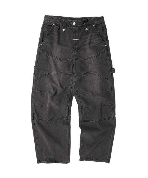 THEVINYLHOUSE(ザバイニルハウス)の「ROUND DOUBLE KNEE DENIM PANTS BLACK(デニムパンツ・レディース・その他・SMALL/MEDIUM/LARGE)」の9枚目の写真