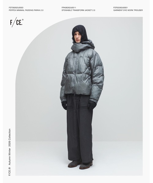 F/CE. （エフシーイー）の「F/CE. PERTEX MINIMAL PADDING PARKA 2.0 / エフシーイー パーテックス ミニマル パディング パーカー 2.0（ダウンジャケット/コート・メンズ・ブラック/グレー・SMALL/MEDIUM/LARGE）」の2枚目の写真