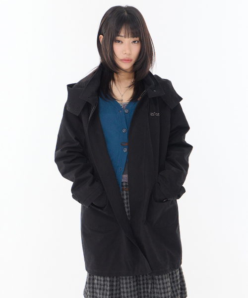 ASON(アズオン)の「FLINT WASHED FIELD JACKET / BLACK(その他アウター・レディース・その他・FREE)」の1枚目の写真