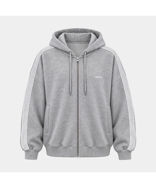 MALDEN(モールデン)の「リバース スウェット ジップアップパーカー(ジャージ・メンズ・ブラック/グレー・SMALL/MEDIUM/LARGE/X-LARGE)」の2枚目の写真