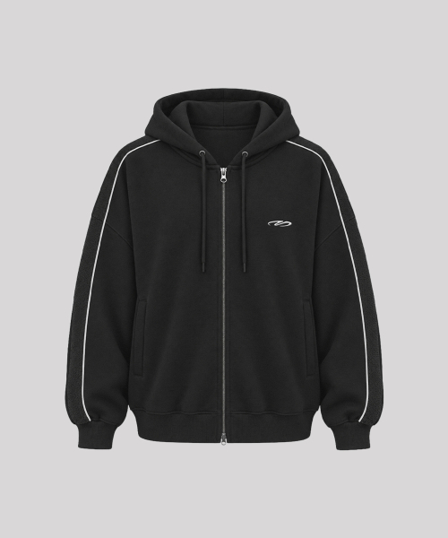 MALDEN(モールデン)の「リバース スウェット ジップアップパーカー(ジャージ・メンズ・ブラック/グレー・SMALL/MEDIUM/LARGE/X-LARGE)」の3枚目の写真