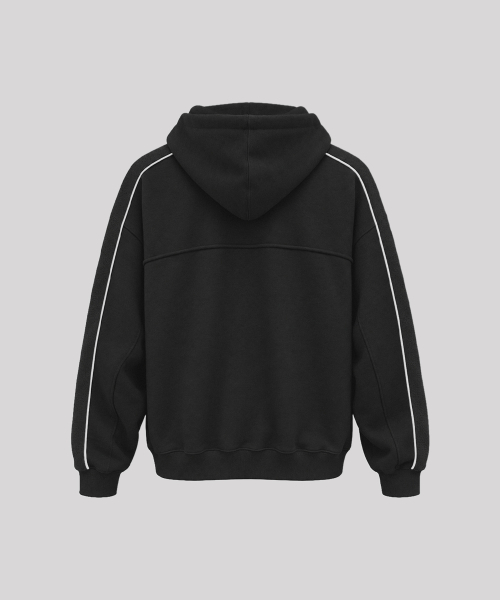 MALDEN(モールデン)の「リバース スウェット ジップアップパーカー(ジャージ・メンズ・ブラック/グレー・SMALL/MEDIUM/LARGE/X-LARGE)」の4枚目の写真