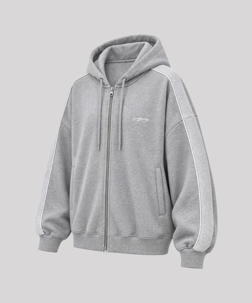 MALDEN(モールデン)の「リバース スウェット ジップアップパーカー(ジャージ・メンズ・ブラック/グレー・SMALL/MEDIUM/LARGE/X-LARGE)」の5枚目の写真