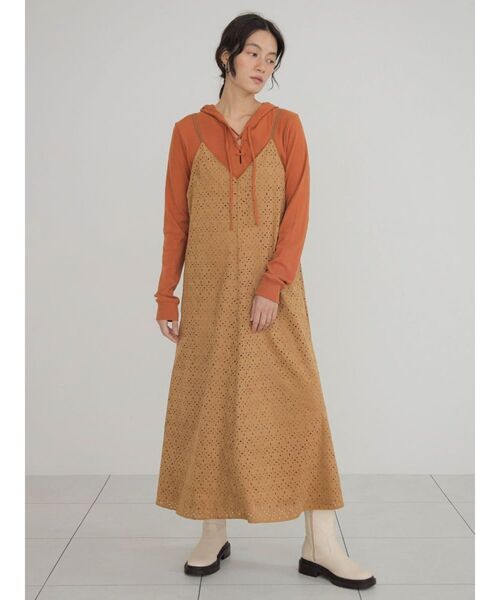 セール】Cutwork faux suede onepiece（ワンピース）｜FIKA.（フィーカ