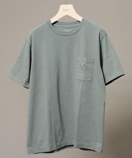 BEAUTY&YOUTH UNITED ARROWS（ビューティーアンドユースユナイテッドアローズ）の「BY ∴ TUBE BODY 1POC TEE MADE IN JAPAN/Tシャツ◆（Tシャツ/カットソー・メンズ・ネイビー/オリーブ/ライトグレー/ホワイト/コバルトブルー・LARGE/SMALL/MEDIUM/X-LARGE）」の3枚目の写真