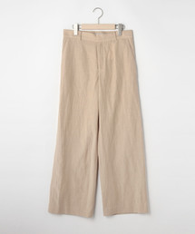 リネン混ワイドパンツ