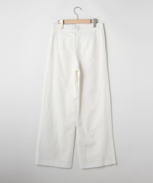 Tiara（ティアラ）の「リネン混ワイドパンツ（その他パンツ・レディース・キャメル/ホワイト/ブルー・3/2/4）」の4枚目の写真