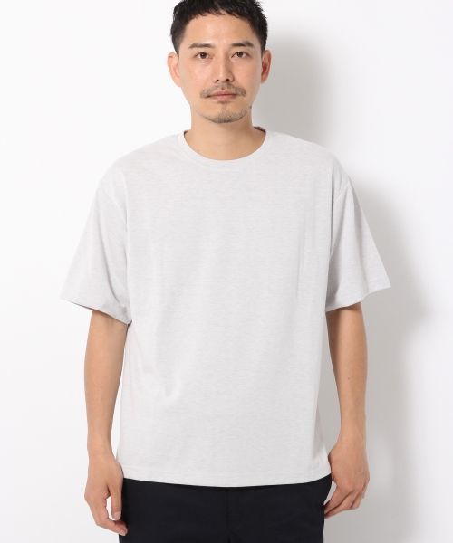 GLOBAL WORK(グローバルワーク)の「【吸水速乾】WフェイスBIGTEE/723268(Tシャツ/カットソー・メンズ・ホワイト/ベージュ/ブラック・X-LARGE/LARGE/SMALL/MEDIUM)」の2枚目の写真