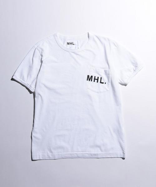 MHL.(エムエイチエル)の「<MHL.> 17 LOGO TEE/Tシャツ(Tシャツ/カットソー・メンズ・ホワイト/ブラック/オリーブ・LARGE/MEDIUM)」の2枚目の写真