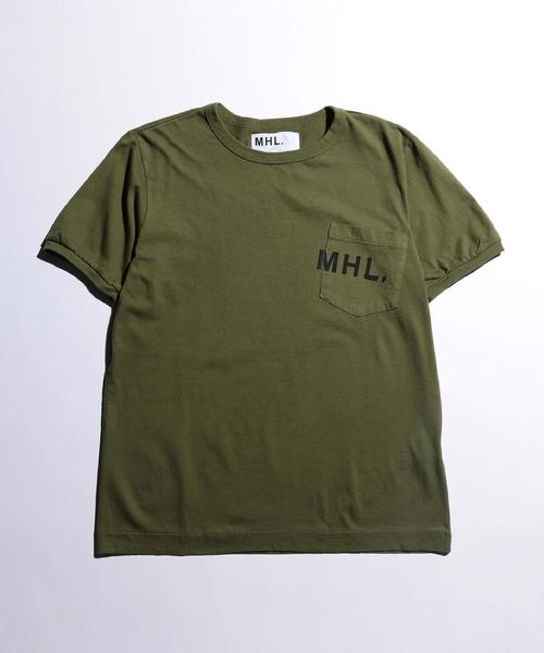 MHL.(エムエイチエル)の「<MHL.> 17 LOGO TEE/Tシャツ(Tシャツ/カットソー・メンズ・ホワイト/ブラック/オリーブ・LARGE/MEDIUM)」の1枚目の写真
