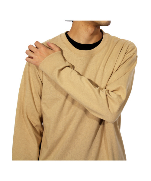 ８(eight)（エイト）の「ロング丈 長袖Ｔシャツ カットソー 半袖Tシャツ 付き アンサンブル （Tシャツ/カットソー・メンズ・ベージュ/ブラック/カーキ・LARGE/MEDIUM）」の7枚目の写真