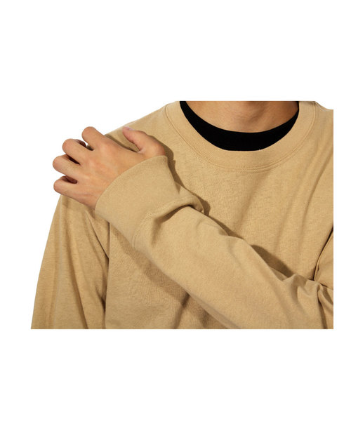 ８(eight)（エイト）の「ロング丈 長袖Ｔシャツ カットソー 半袖Tシャツ 付き アンサンブル （Tシャツ/カットソー・メンズ・ベージュ/ブラック/カーキ・LARGE/MEDIUM）」の8枚目の写真