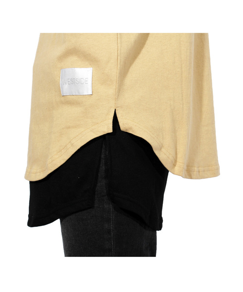 ８(eight)（エイト）の「ロング丈 長袖Ｔシャツ カットソー 半袖Tシャツ 付き アンサンブル （Tシャツ/カットソー・メンズ・ベージュ/ブラック/カーキ・LARGE/MEDIUM）」の11枚目の写真