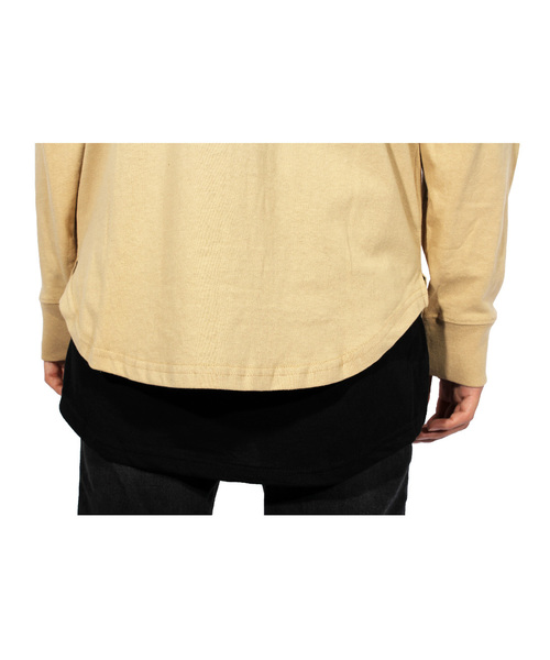 ８(eight)（エイト）の「ロング丈 長袖Ｔシャツ カットソー 半袖Tシャツ 付き アンサンブル （Tシャツ/カットソー・メンズ・ベージュ/ブラック/カーキ・LARGE/MEDIUM）」の13枚目の写真