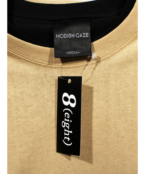 ８(eight)（エイト）の「ロング丈 長袖Ｔシャツ カットソー 半袖Tシャツ 付き アンサンブル （Tシャツ/カットソー・メンズ・ベージュ/ブラック/カーキ・LARGE/MEDIUM）」の9枚目の写真