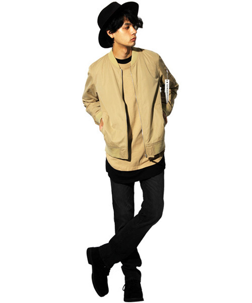 ８(eight)（エイト）の「ロング丈 長袖Ｔシャツ カットソー 半袖Tシャツ 付き アンサンブル （Tシャツ/カットソー・メンズ・ベージュ/ブラック/カーキ・LARGE/MEDIUM）」の17枚目の写真