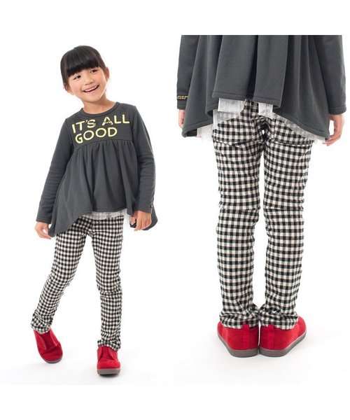 F.O.KIDS（エフオーキッズ）の「チェックスキニーパンツ(10分丈)（その他パンツ・キッズ・ネイビー/ブラック/ピンク/イエロー・95/130/110/90/140/80/120/100）」の5枚目の写真