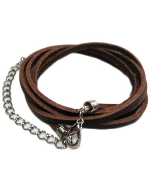 ８(eight)（エイト）の「5連 レザーブレスレット 本革（ブレスレット・メンズ・イエロー/ターコイズブルー/ブラウン/レッド/ピンク/ライトグリーン/ホワイト/キャメル/ブラック・FREE）」の3枚目の写真