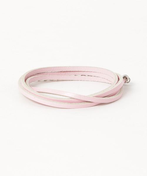 ８(eight)（エイト）の「5連 レザーブレスレット 本革（ブレスレット・メンズ・イエロー/ターコイズブルー/ブラウン/レッド/ピンク/ライトグリーン/ホワイト/キャメル/ブラック・FREE）」の8枚目の写真