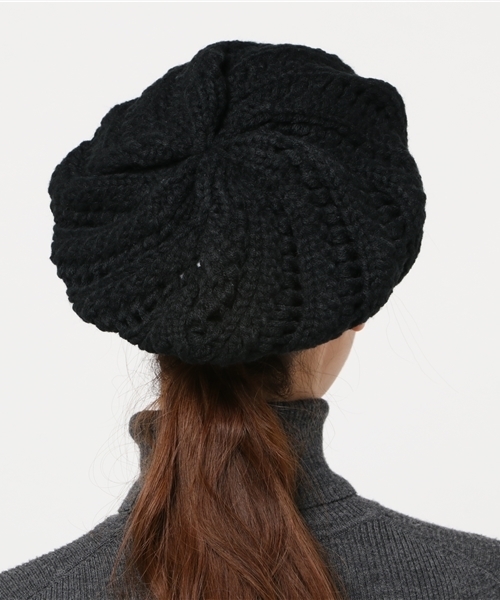 WEGO（ウィゴー）の「WEGO/クロシェニットベレー帽（ハンチング/ベレー帽・レディース・グレー/ブラック/ピンク・FREE）」の5枚目の写真