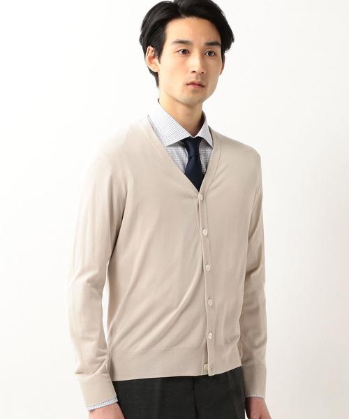 UNITED ARROWS(ユナイテッドアローズ)の「<SOVEREIGN(ソブリン)> ハイツイスト ウール カーディガン ◆(カーディガン/ボレロ・メンズ・ナチュラル/ライトブルー/ネイビー・46/48/50/44)」の9枚目の写真