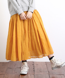 CUBE SUGAR | インド綿ボイル ギャザースカート(スカート)