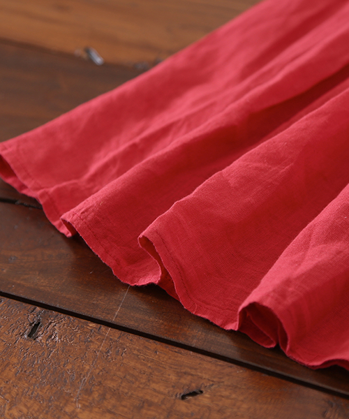 CUBE SUGAR（キューブシュガー）の「インド綿ボイル ギャザースカート（スカート・レディース・ネイビー/ゴールド/グリーン/レッド・M）」の8枚目の写真