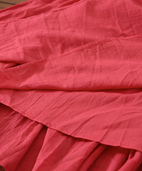 CUBE SUGAR（キューブシュガー）の「インド綿ボイル ギャザースカート（スカート・レディース・ネイビー/ゴールド/グリーン/レッド・M）」の9枚目の写真