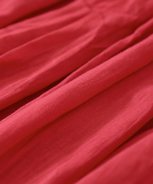 CUBE SUGAR（キューブシュガー）の「インド綿ボイル ギャザースカート（スカート・レディース・ネイビー/ゴールド/グリーン/レッド・M）」の10枚目の写真