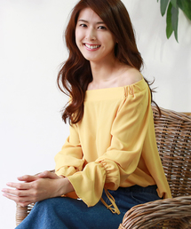 REAL CUBE | ＜雑誌掲載＞キャンディスリーブオフショルダーブラウス　REAL CUBE(シャツ/ブラウス)