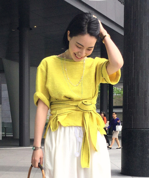 OKIRAKU（オキラク）の「AMERICAN RAG CIE リボンツキトップス